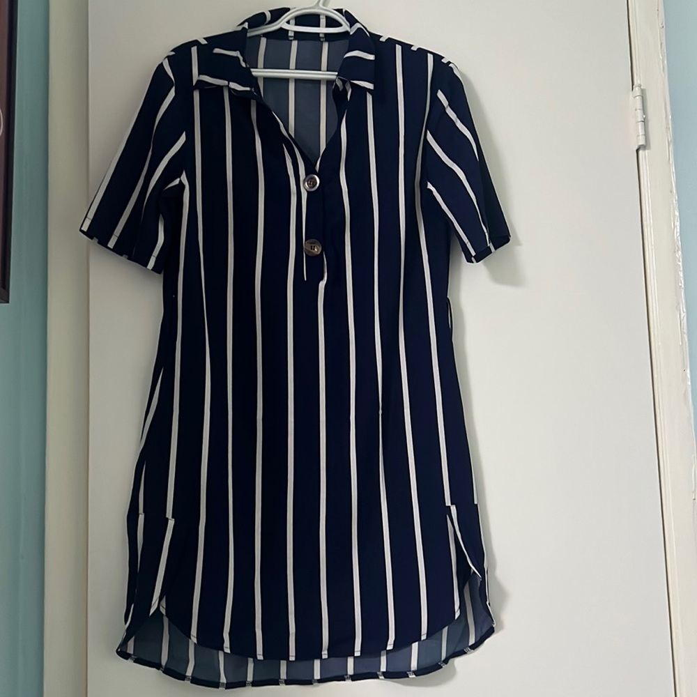 Blue & Black Stripped Dress